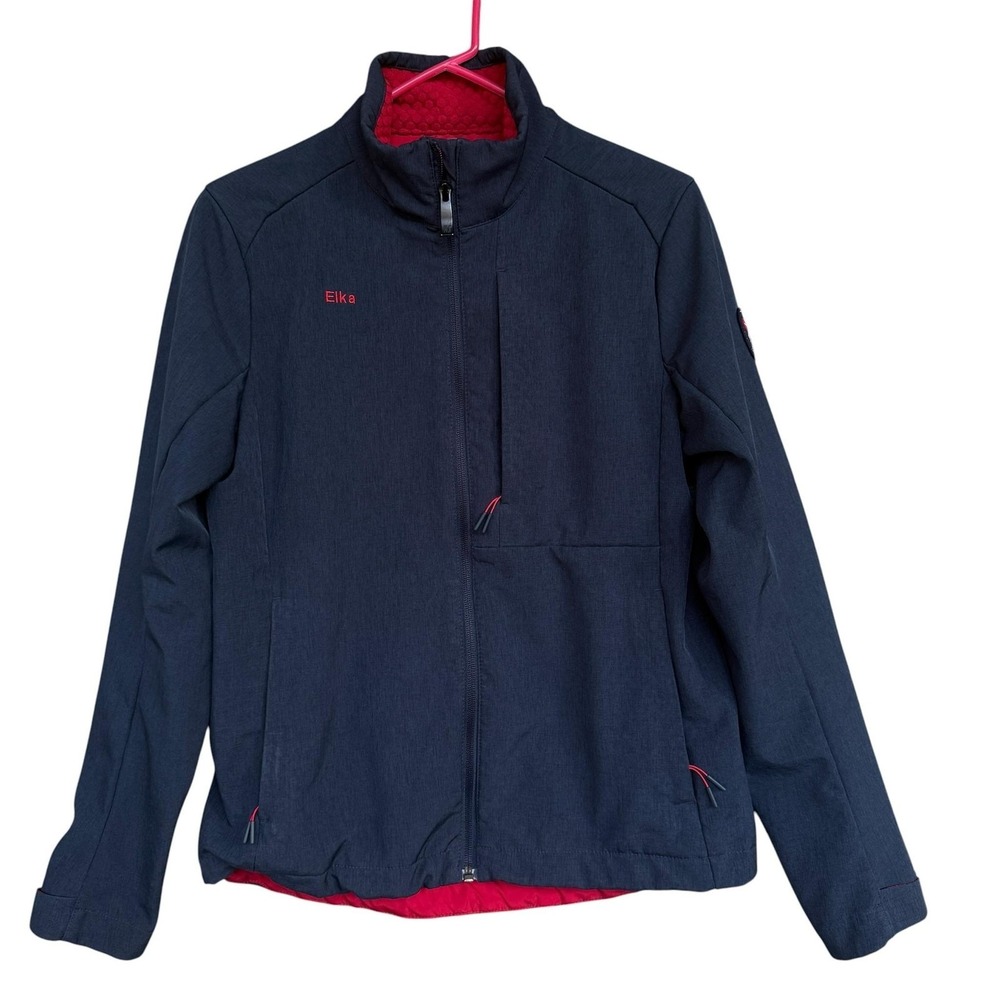 Chick-fil-A Jacket Women Small Blue Softshell Full Zip Fleece Lined Workwear